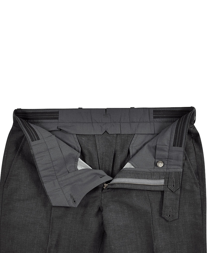 Vitale Barberis Canonico - Dark Grey Wool Linen Dress Pant