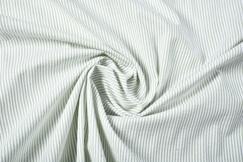Light Green Dress Stripes Seersucker