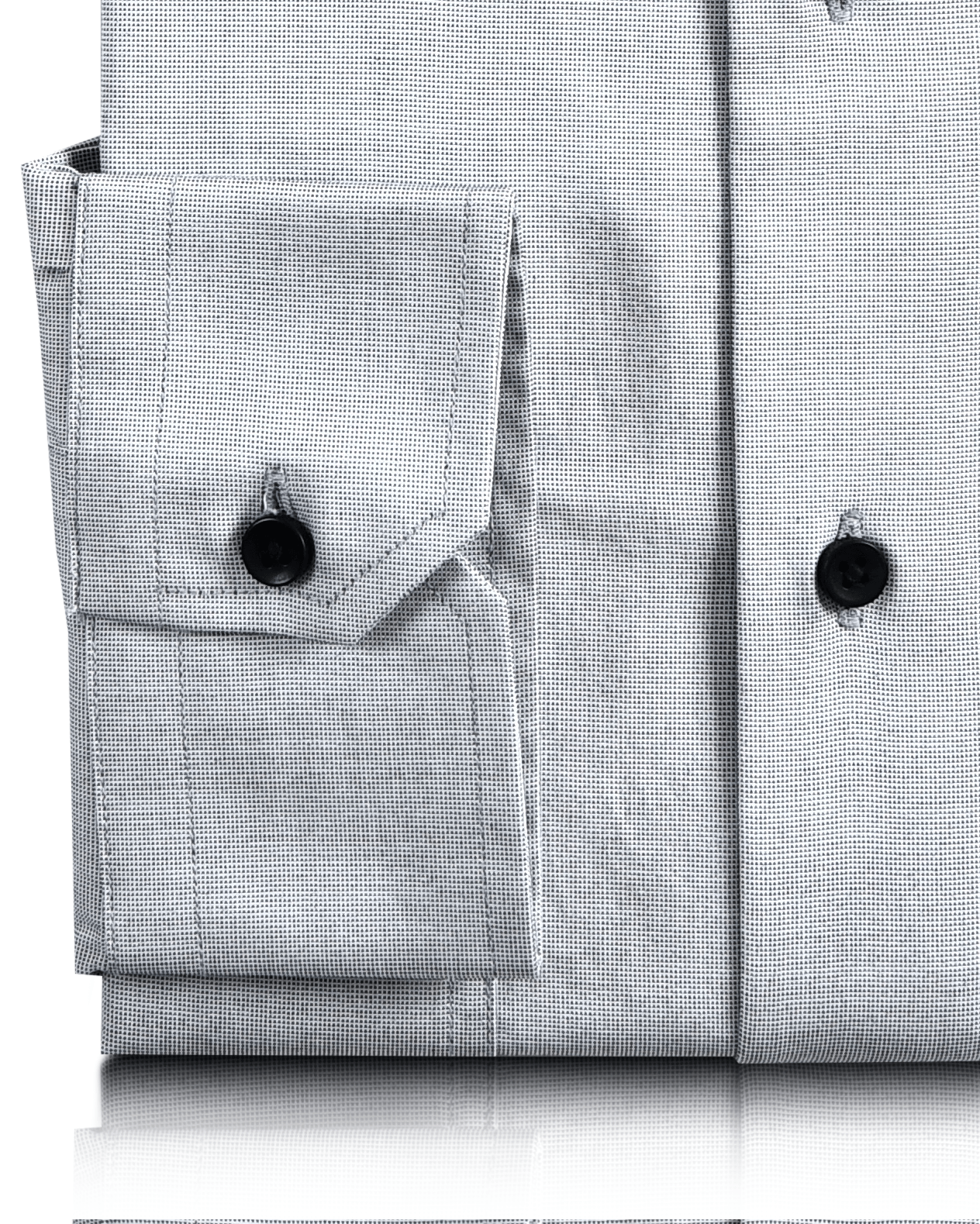 EZS Grey-White End-on-End Shirt