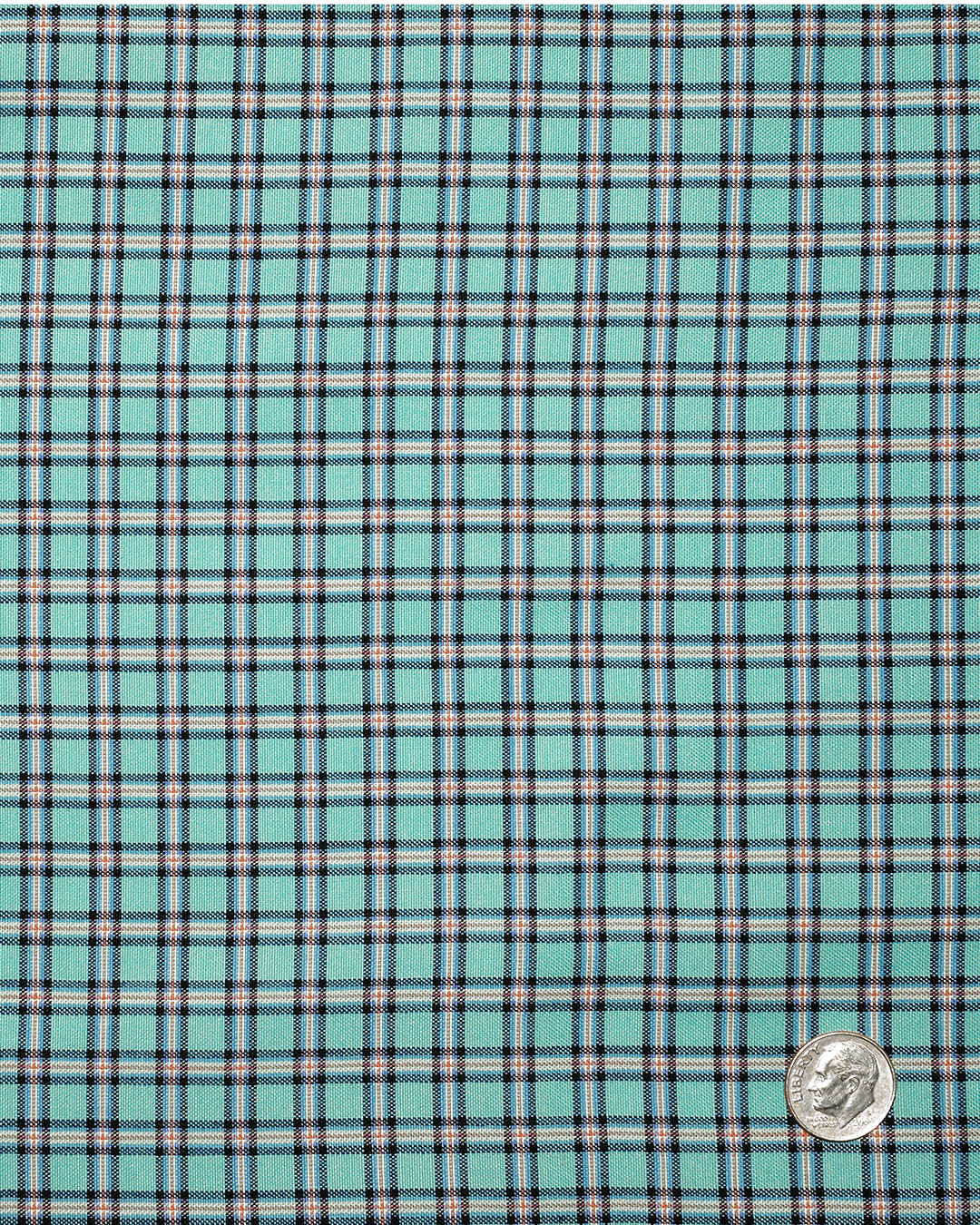 Blue Green Gingham Checks Oxford