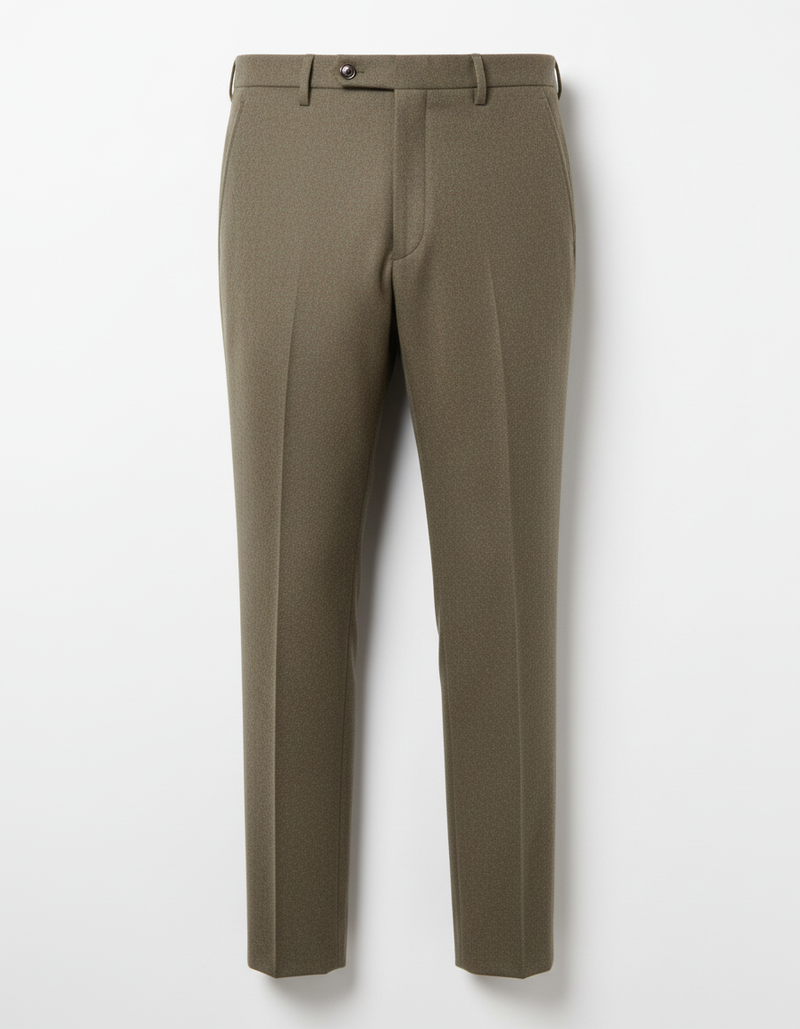 Dugdale Olive Beige Wool Flannel suit
