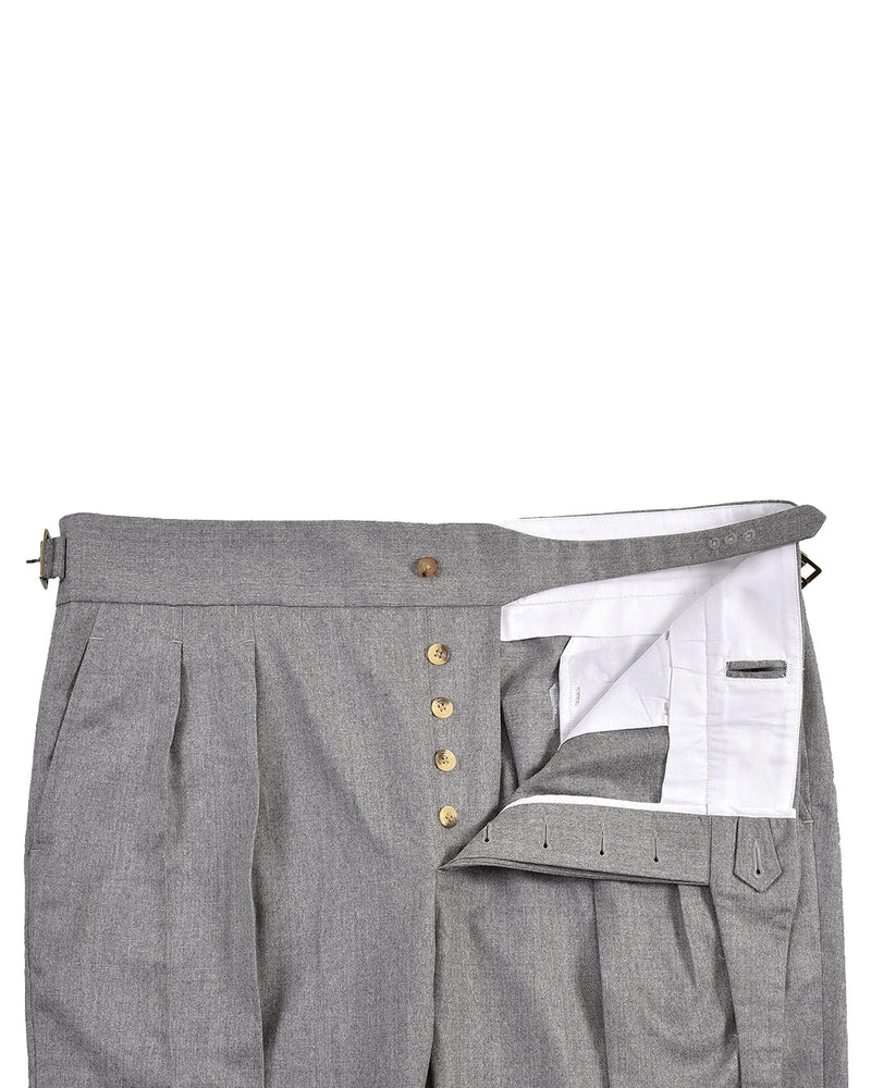 Gurkha Pant in Vitale Barberis Canonico - Flannels Light Grey