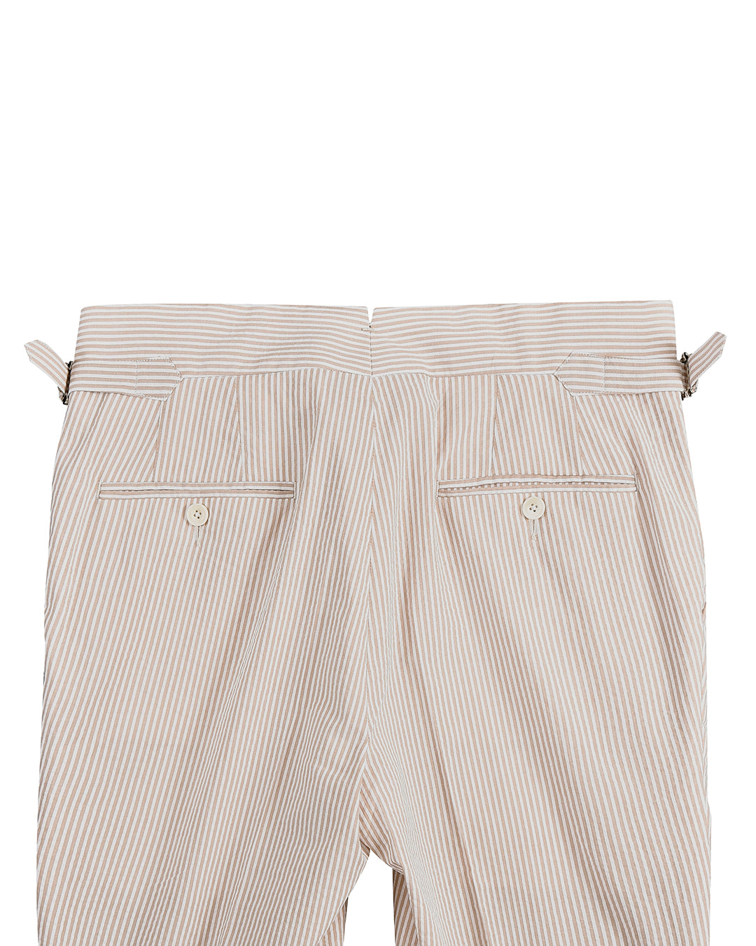 Brown Tan Stripes Seersucker