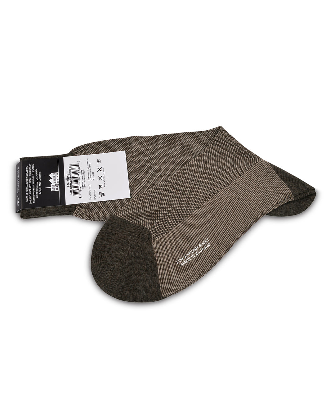 Pantherella BEAUMONT Merino Birdseye - Dark Brown