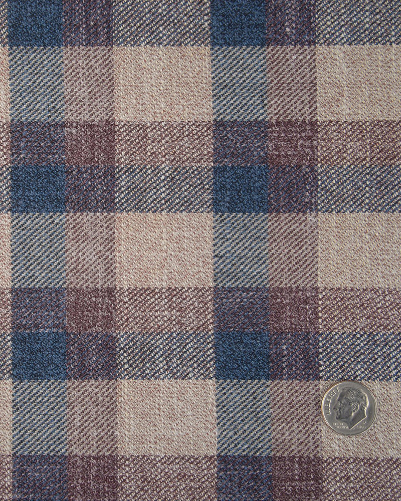 EThomas Light Peach Blue Voilet Checks Jacket