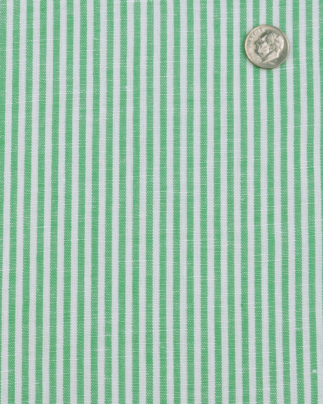 Linen: Green Candy Stripes