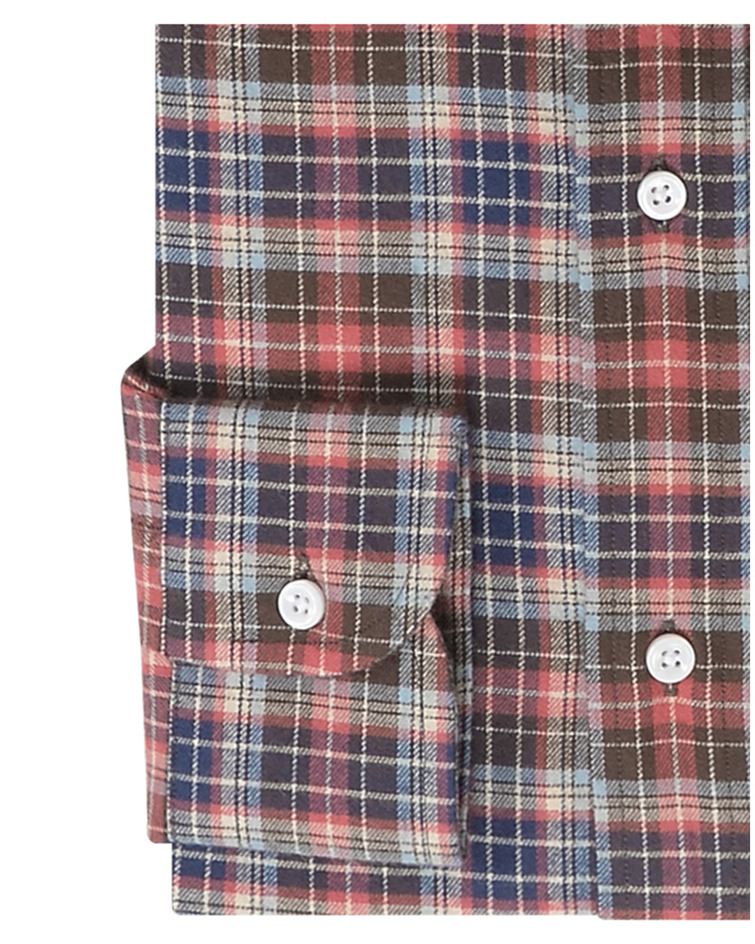 Pink Sky Brown Navy Madras Flannel Work Shirt