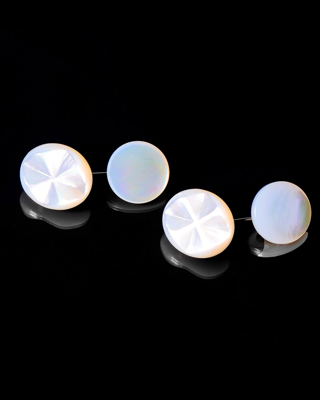 Ovale fresato Pearl White