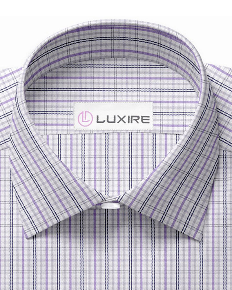 Alumo Navy and Purple Tattersall Checks