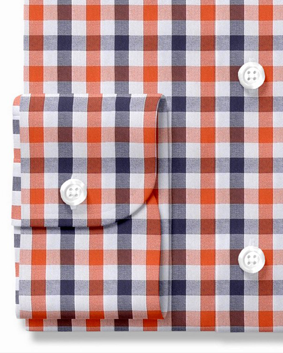 Orange White Navy Gingham