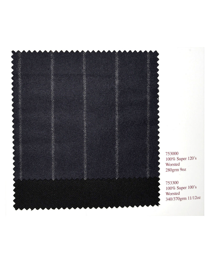 Holland Sherry Classic Worsted Flannel Blue Sprinkle Wth Black