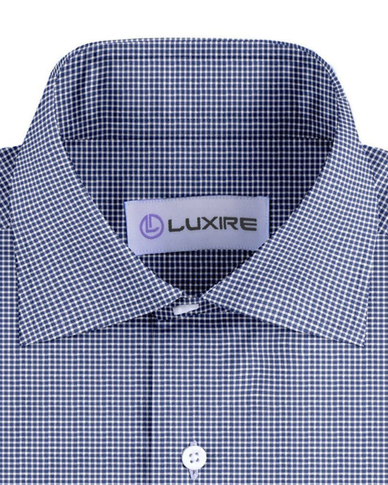 Navy Micro Gingham