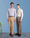 Soft Yellow Blue Tatersall Shirt