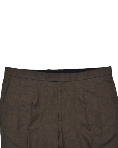 Drapers Tobacco Brown Micro Houndstooth Pants