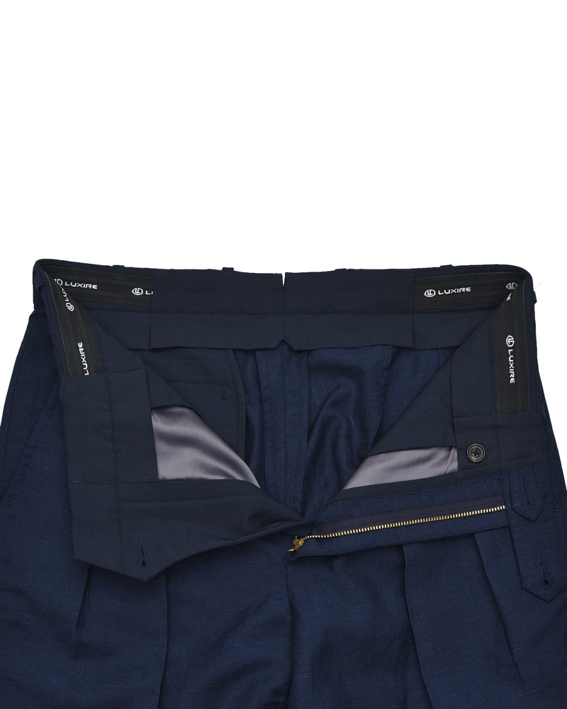 VBC: Navy Blue Wool-Linen