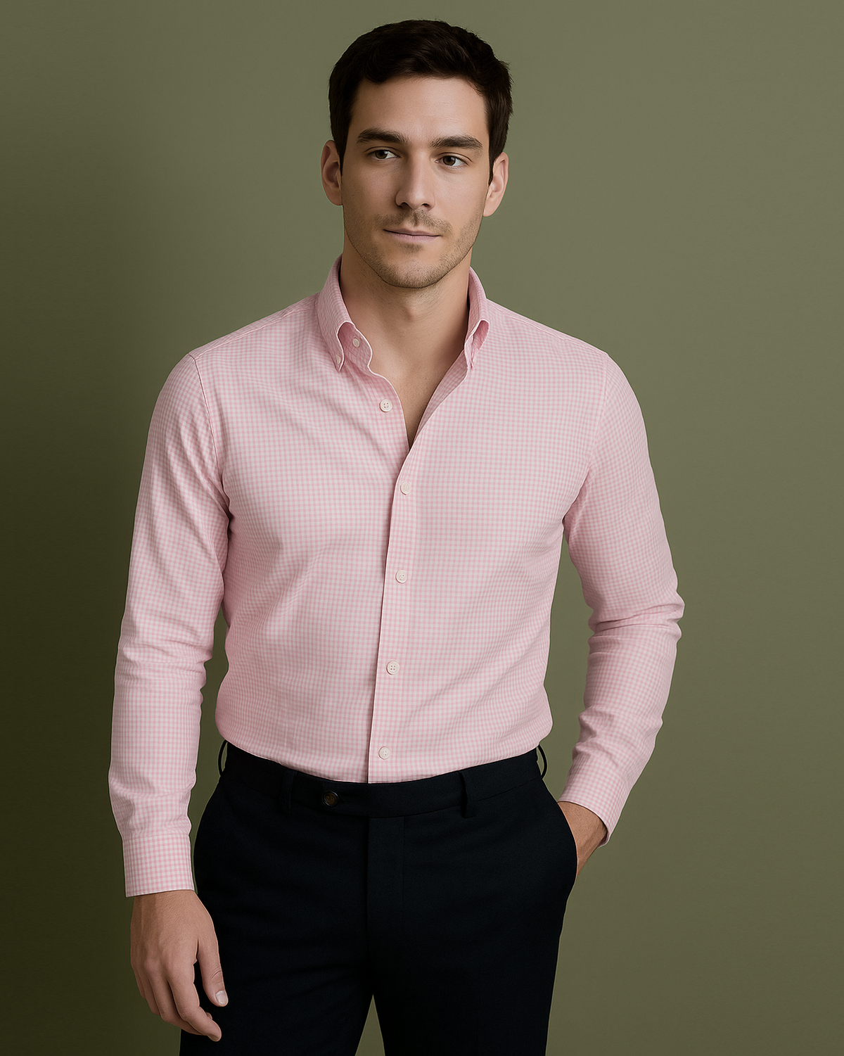 Rose Pink Light Gingham - 1