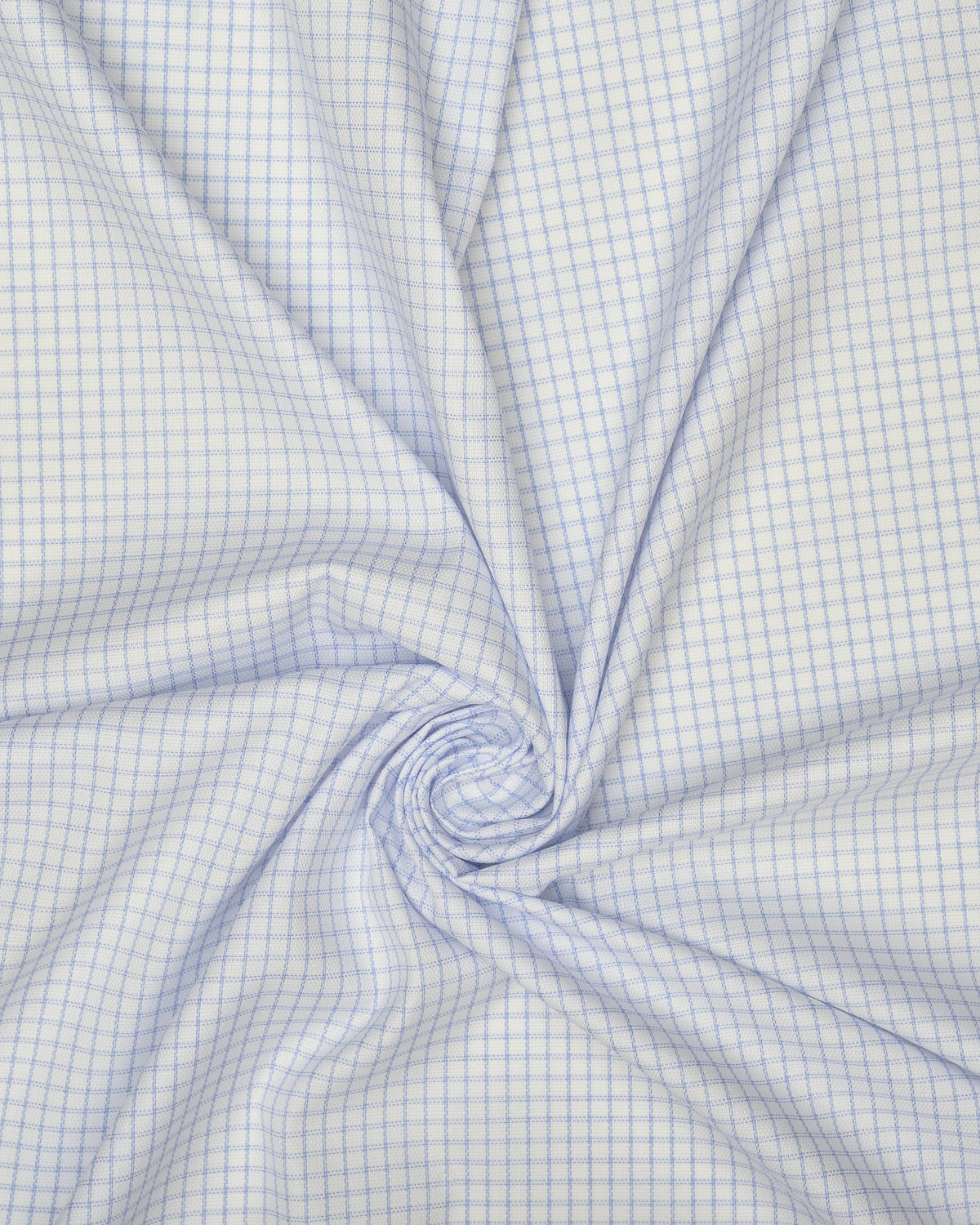 Nevron Wrinkle-Resistant Blue Checks on White Oxford Shirt - 3