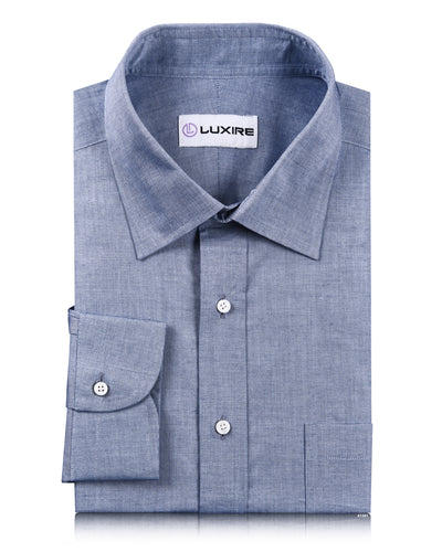 Cobalt Blue Dress Shirt End on End