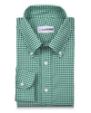 Oxford Lincoln Green Gingham on White