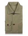 Fresco Cotton Pale Olive Shirt Jacket