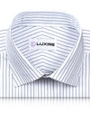 Luxire Presto: Monti Blue Pin Stripes Twill Shirt