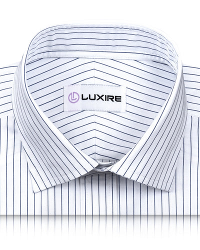 Luxire Presto: Monti Blue Pin Stripes Twill Shirt