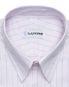 Pink and Navy Stripes Shirt