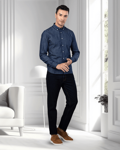 Dark Blue Denim Shirt