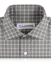 Grey White Tattersall Flannel Work Shirt
