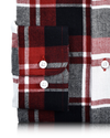 Bold Twill Red Black Checks on White