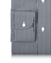 Monti Black Dress Stripes on White Shirt
