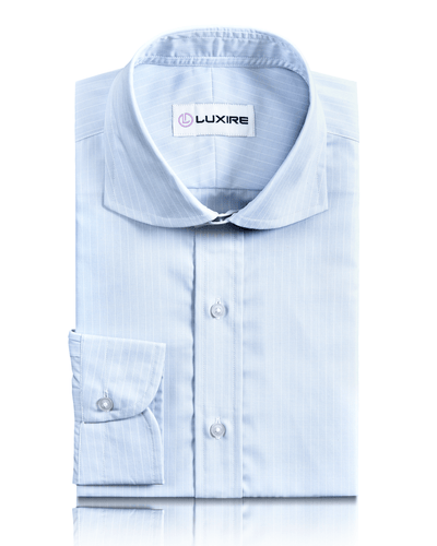 White Hairline Stripes On Pale Blue