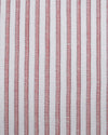 Cotton Linen: Red Candy Stripes On white
