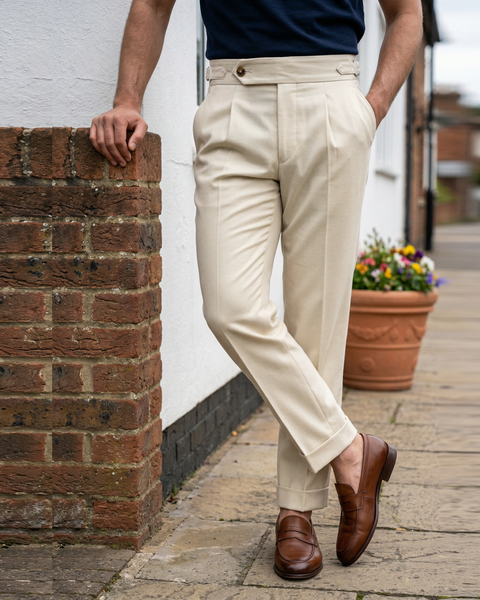Holland Sherry Classic Worsted Flannel Cream