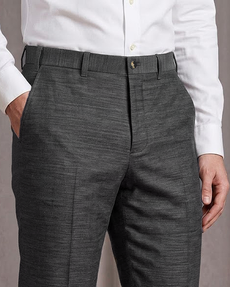 Solbiati Ash Grey Linen Dress Pant - 4