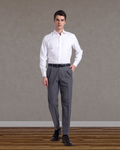 Pleated  Vitale Barberis Canonico Grey Dress Pant