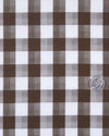 Brown White Macro Gingham Checks