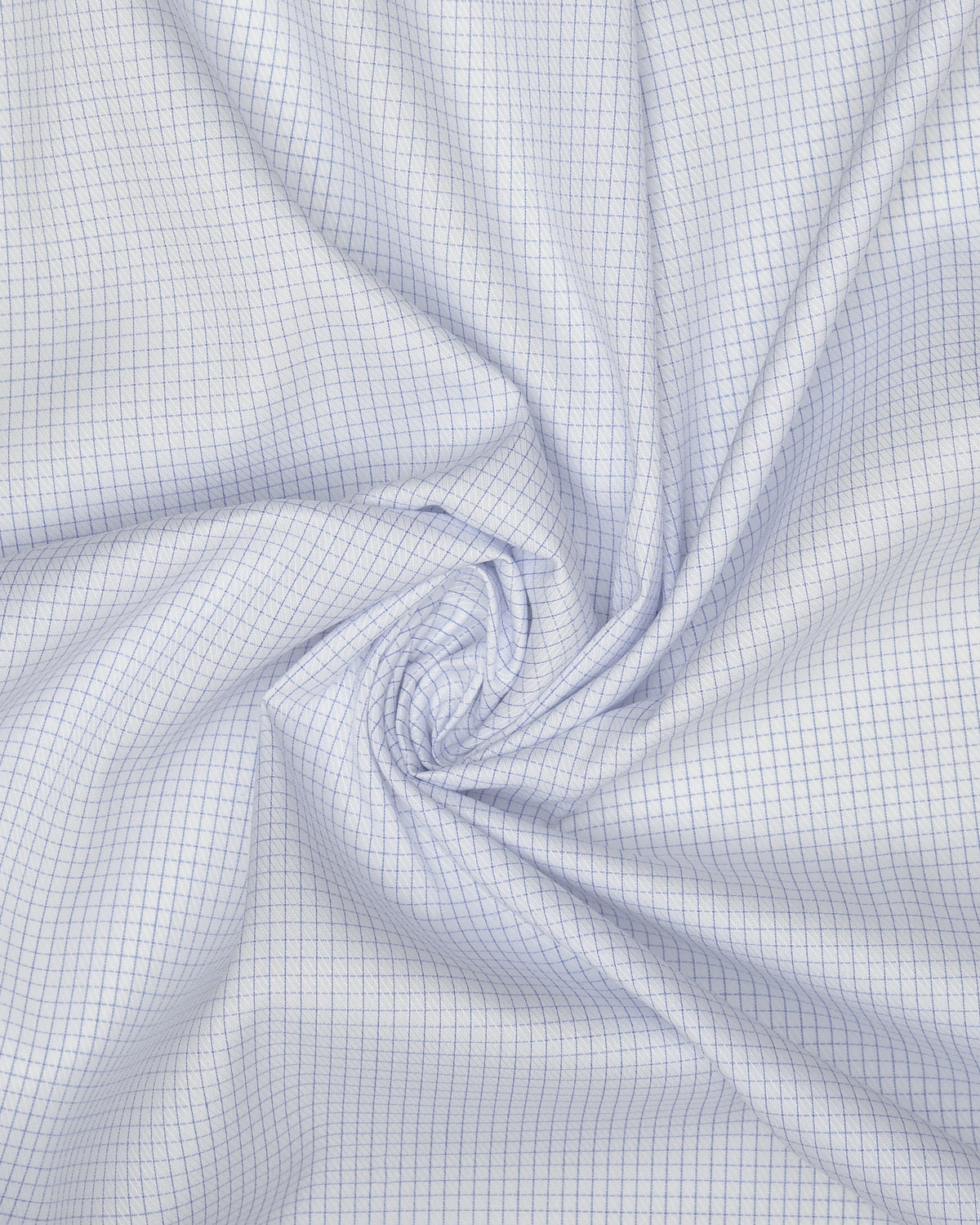 Nevron Wrinkle-Resistant Blue Graph Checks on White Twill Shirt - 3
