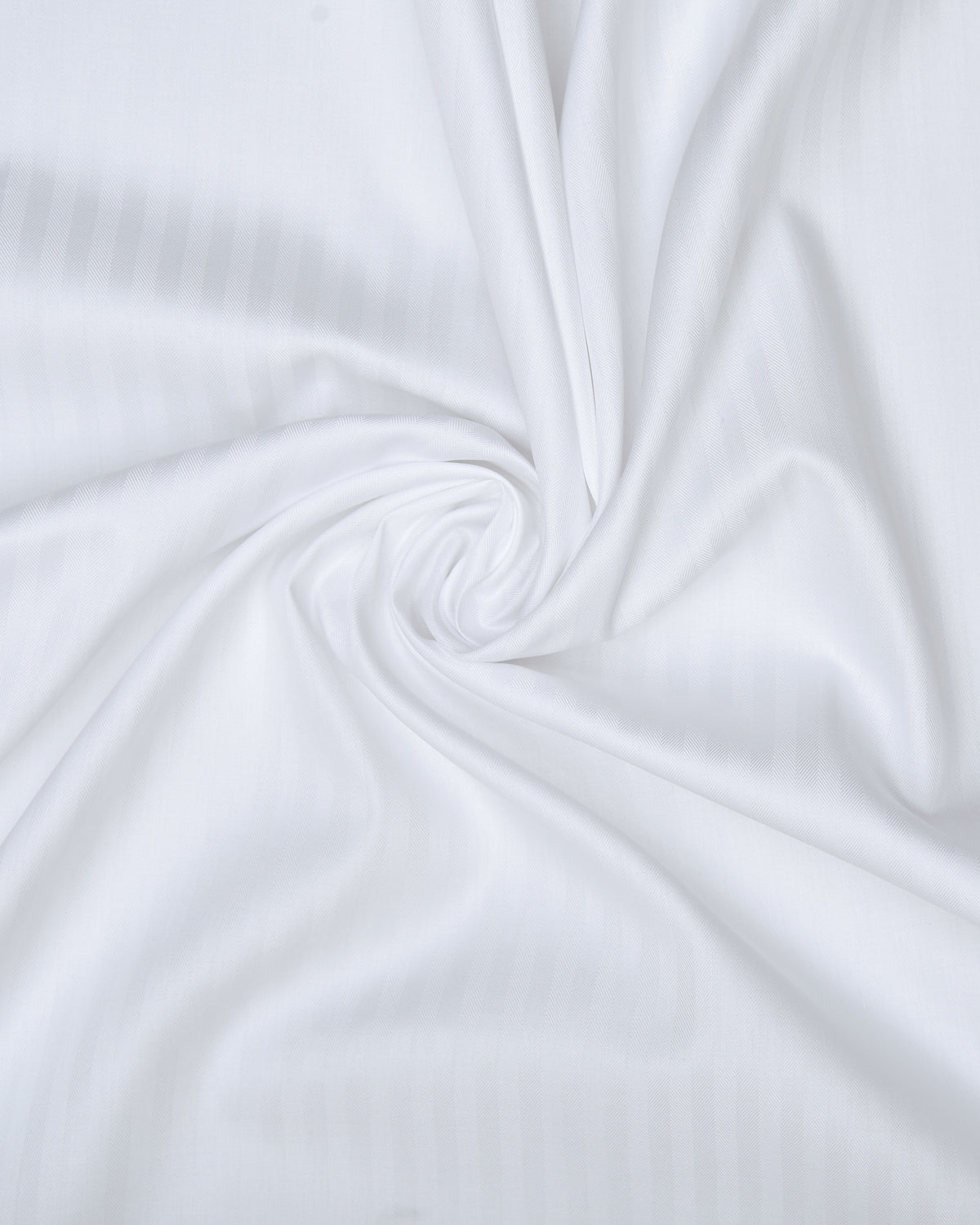 Nevron Wrinkle-Resistant White Self Stripes Herringbone Shirt - 3