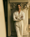 High Waisted Pants in Linen Suiting Muslin