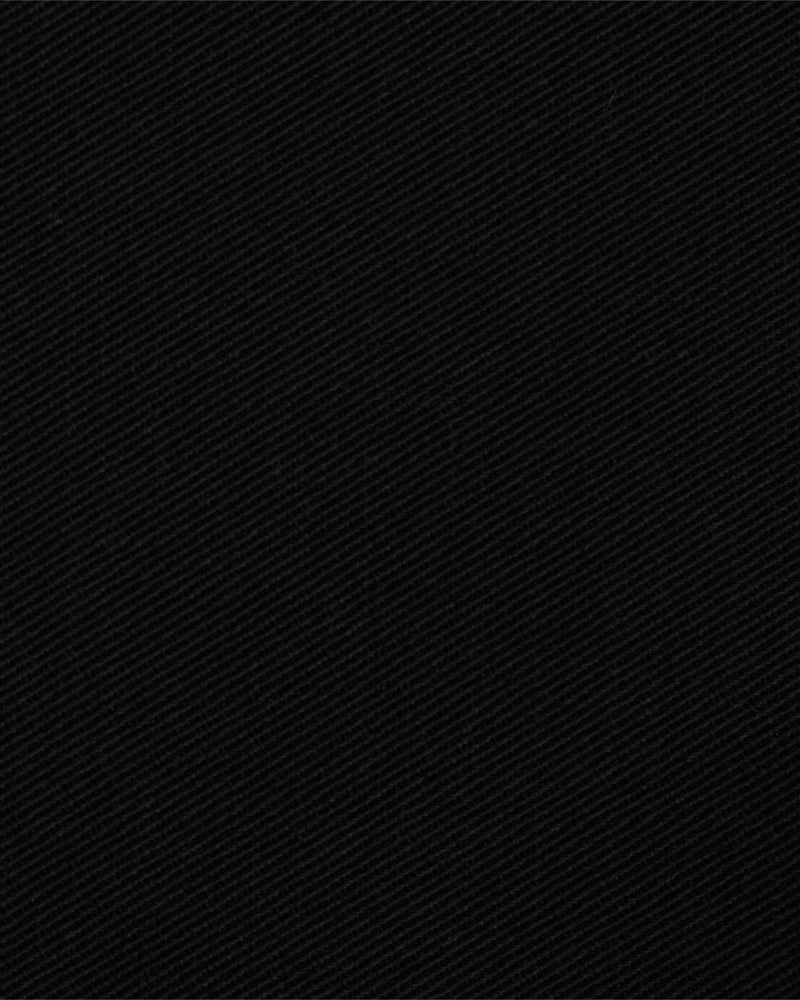 Closeup view of custom Genoa Chino pants for men by Luxire in black