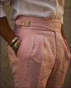 Gurkha Pants in Brisbane Linen Pink Twill