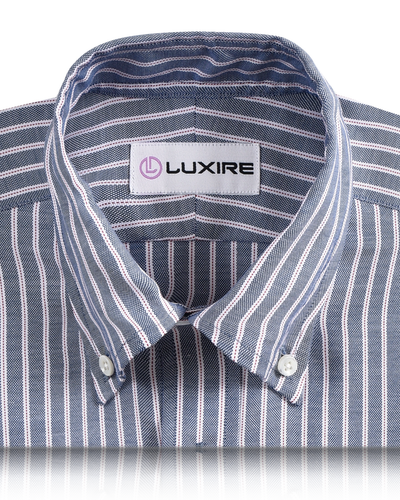 Navy Awning Red Pinstripes Oxford Shirt