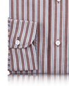 Blue White Rust Stripes Oxford Shirt