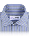 Grey White Blue & Black Alternate Stripes