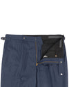 Holland & Sherry Crispaire Navy Grid Design