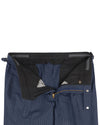 Holland & Sherry Crispaire Navy Grid Design