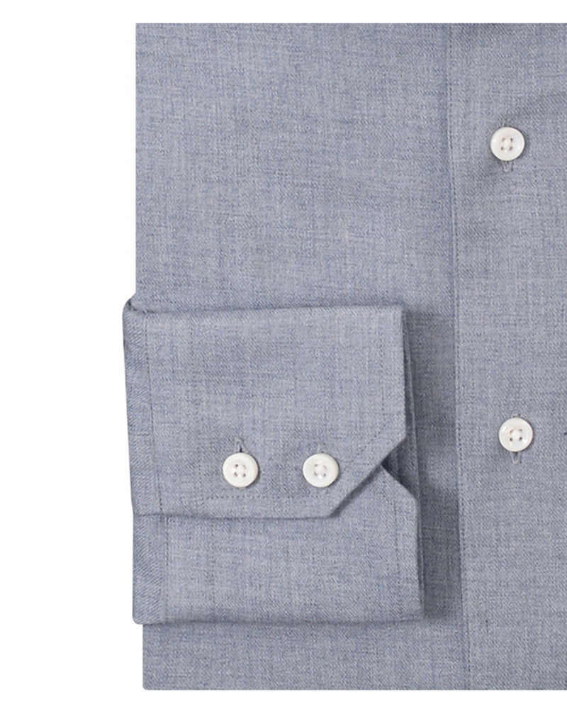 Cashmerello Alumo: Greyish Blue Cotton Twill