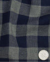 Navy Shepherd Check On Grey Flannel Work Shirt