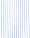 Blue Stripes On Textured White Shirt